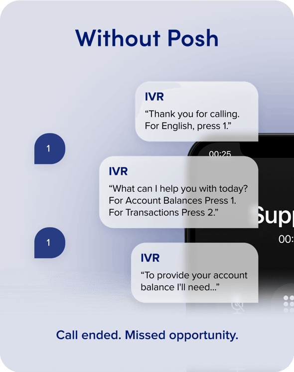 Without Posh - Call ended. Missed opportunity. Without Posh - Call ended. Missed opportunity.